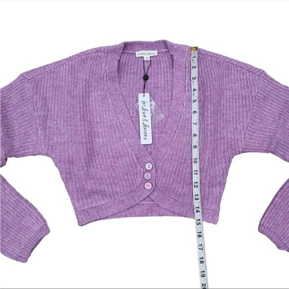 For Love And Lemons Cropped Cardigan Sweater Emery Top Size XXS - Picture 4 of 7